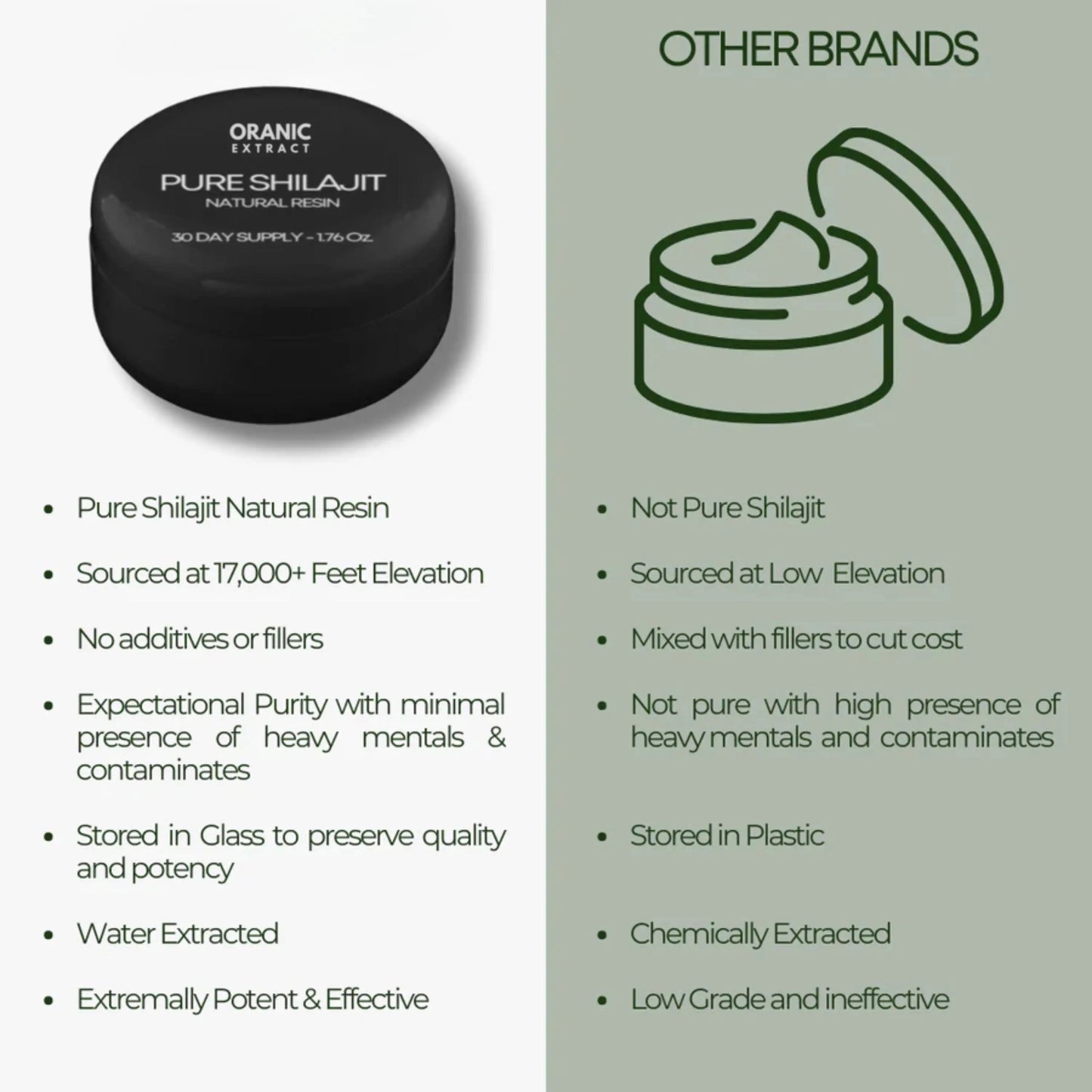 ORGANIC EXTRACT® Pure Shilajit - Natural Resin Organic Extract
